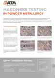 Hardness Testing in Powder Metallurgy