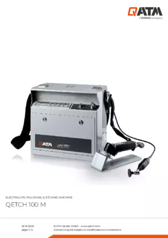 Product data sheet Qetch 100 M