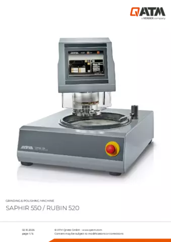 Product data sheet Saphir 550.3 with Rubin 520.3
