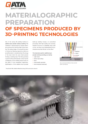 Materialographic Preparation of Specimens Produced by 3D-Printing Technologies