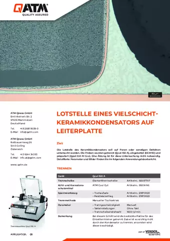 Lotstelle eines Vielschichtkeramikkondensators auf Leiterplatte