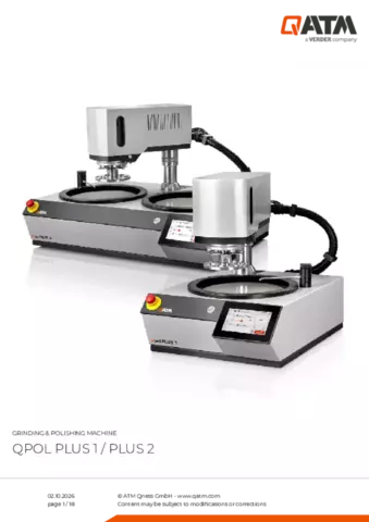 Product data sheet Qpol PLUS 1 / PLUS 2