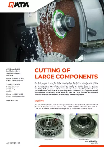 Cutting large components