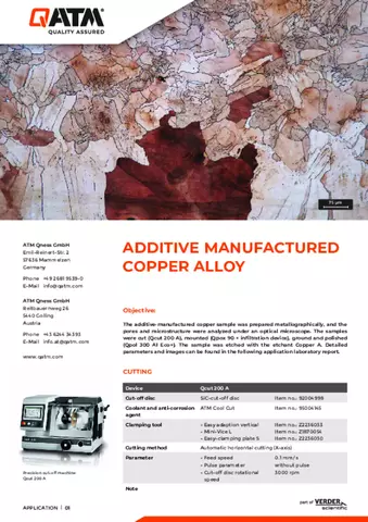 Additive manufactured copper alloy