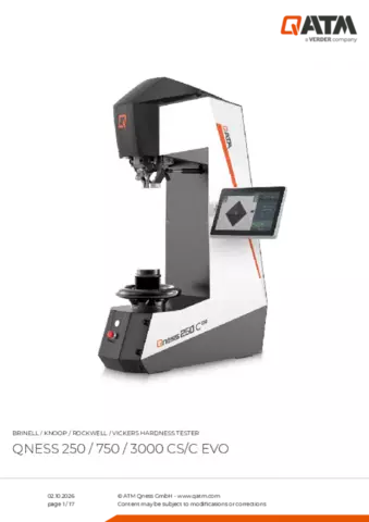Product data sheet Qness 250-750-3000 CS EVO