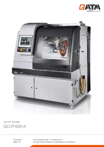 Product data sheet Qcut 600 A