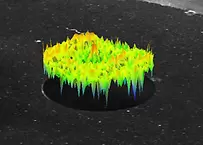 线材断面三维硬度分布图 线材断面三维硬度分布图