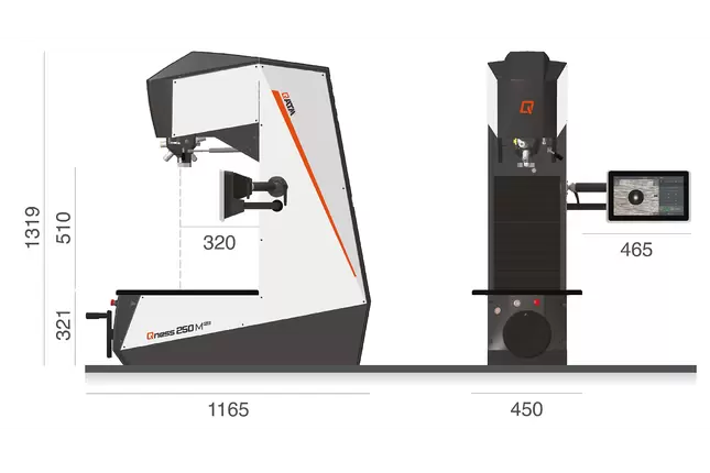 Qness 250 / Qness 750 / Qness 3000 M EVO 宏观硬度计 - 技术参数 Qness 250 / Qness 750 / Qness 3000 M EVO 宏观硬度计 - 技术参数